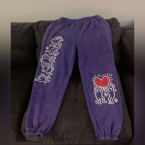 COPY - Keith Haring Purple Wash Sweat Pants